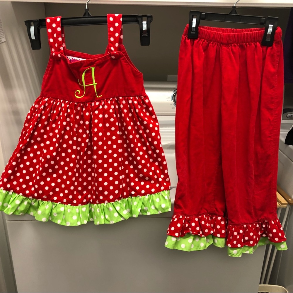 ❤️🎄💚 Never wore! Light Cord Top & Pants 🎄